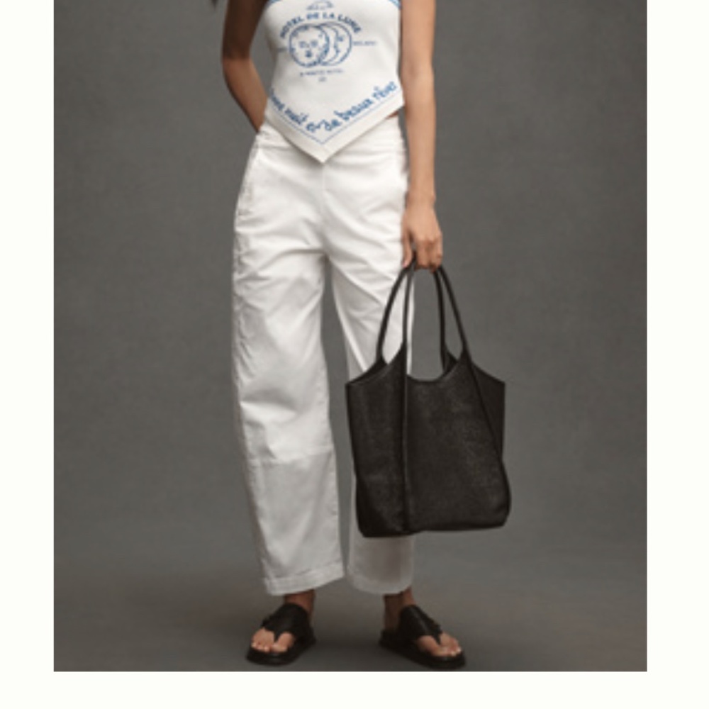 🤍 Pilcro by Anthropologie Izzie Relaxed Pull-On Barrel Trousers – Size M